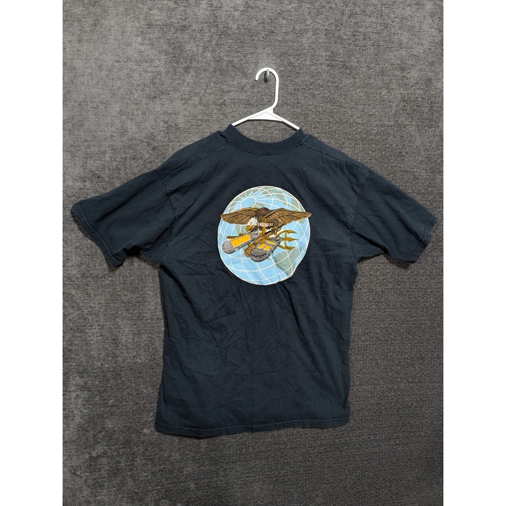 Fruit of the Loom Lofteez Navy Blue SDV Team Two Graphic T-Shirt XL 100% Cotton